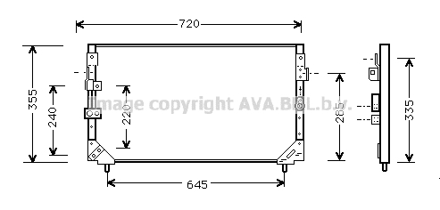 Condensator, climatizare TO5225 AVA QUALITY COOLING