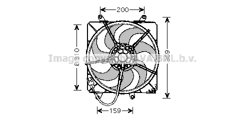 Ventilator, radiator TO7506 AVA QUALITY COOLING