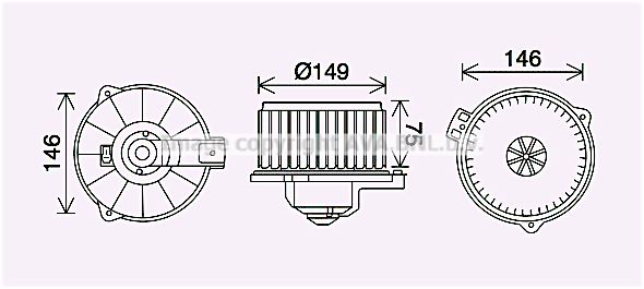 Ventilator, habitaclu TO8735 AVA QUALITY COOLING