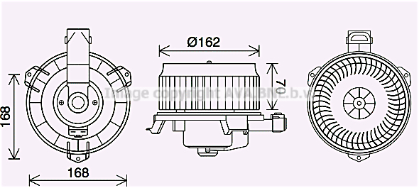 Ventilator, habitaclu TO8743 AVA QUALITY COOLING