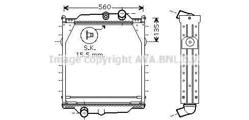 Radiator, racire motor VL2045 AVA QUALITY COOLING