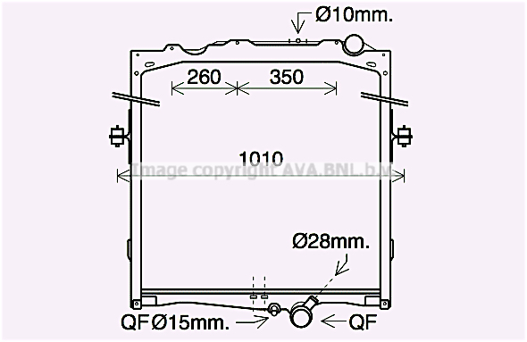 Radiator, racire motor VL2084 AVA QUALITY COOLING