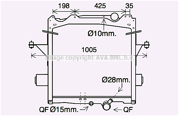 Radiator, racire motor VL2085 AVA QUALITY COOLING