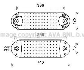 Radiator ulei, ulei motor VL3075 AVA QUALITY COOLING