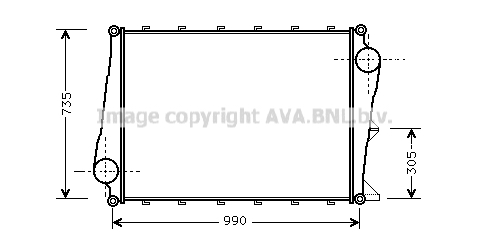 Intercooler, compresor VL4021 AVA QUALITY COOLING