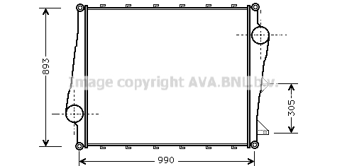 Intercooler, compresor VL4022 AVA QUALITY COOLING