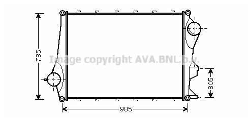 Intercooler, compresor VL4043 AVA QUALITY COOLING