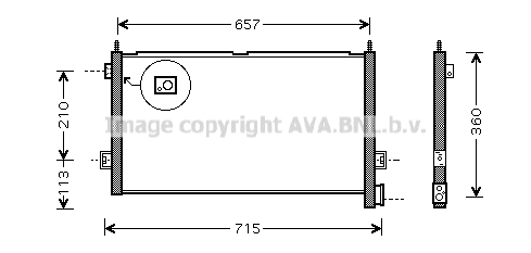 Condensator, climatizare VL5027 AVA QUALITY COOLING