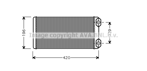 Schimbator caldura, incalzire habitaclu VL6036 AVA QUALITY COOLING