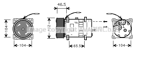 Compresor, climatizare VLAK037 AVA QUALITY COOLING