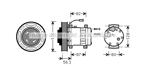 Compresor, climatizare VLAK053 AVA QUALITY COOLING