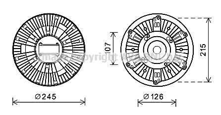 Cupla, ventilator radiator VLC065 AVA QUALITY COOLING