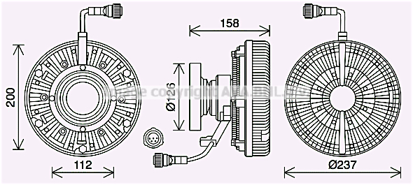 Cupla, ventilator radiator VLC093 AVA QUALITY COOLING