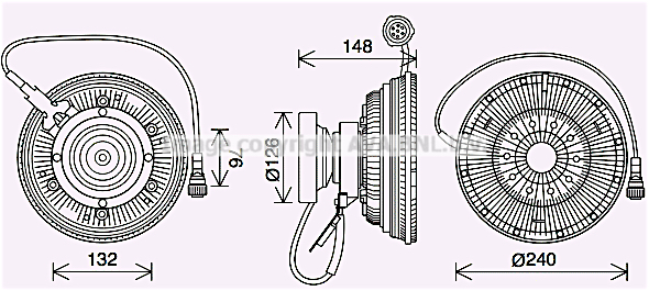 Cupla, ventilator radiator VLC094 AVA QUALITY COOLING