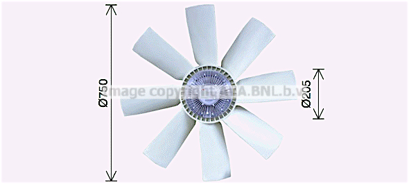 Ventilator, radiator VLF066 AVA QUALITY COOLING