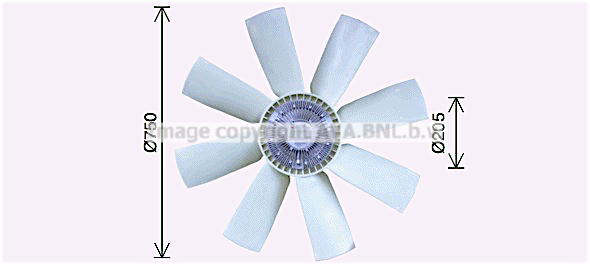 Ventilator, radiator VLF096 AVA QUALITY COOLING