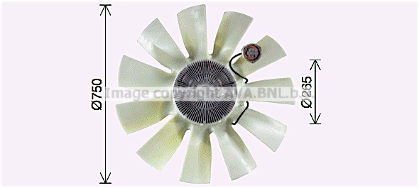 Ventilator, radiator VLF109 AVA QUALITY COOLING