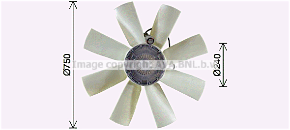 Ventilator, radiator VLF119 AVA QUALITY COOLING