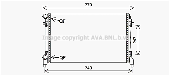 Radiator, racire motor VN2402 AVA QUALITY COOLING