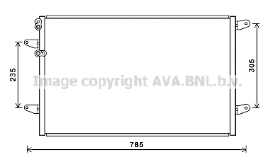 Condensator, climatizare VN5379 AVA QUALITY COOLING