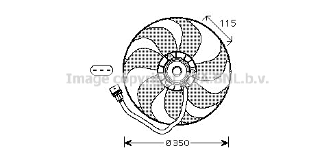 Ventilator, radiator VN7521 AVA QUALITY COOLING