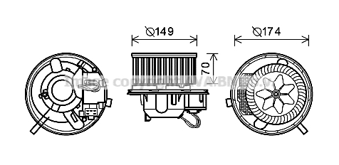 Ventilator, habitaclu VN8339 AVA QUALITY COOLING