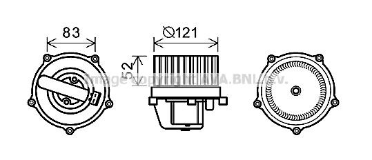 Ventilator, habitaclu VN8345 AVA QUALITY COOLING