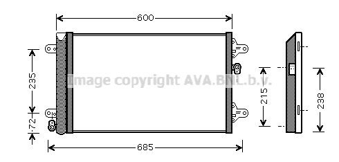 Condensator, climatizare VNA5183D AVA QUALITY COOLING