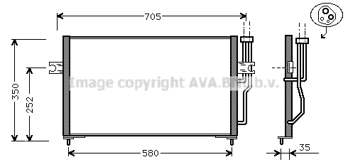 Condensator, climatizare VO5086 AVA QUALITY COOLING