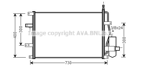 Condensator, climatizare VO5107D AVA QUALITY COOLING