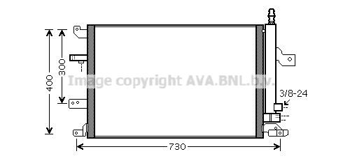 Condensator, climatizare VO5138D AVA QUALITY COOLING