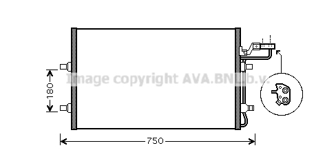 Condensator, climatizare VO5149 AVA QUALITY COOLING