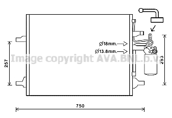 Condensator, climatizare VO5166D AVA QUALITY COOLING