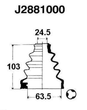 Ansamblu burduf, articulatie planetara J2881000 NIPPARTS