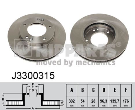 Disc frana J3300315 NIPPARTS