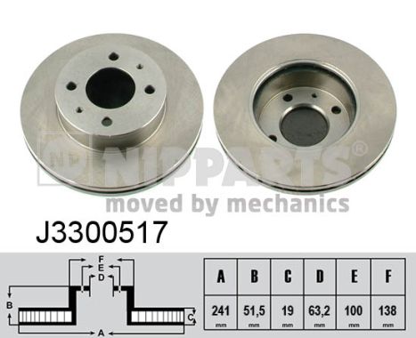 Disc frana J3300517 NIPPARTS