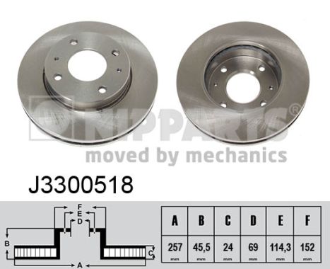 Disc frana J3300518 NIPPARTS