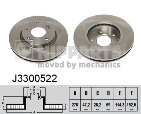 Disc frana J3300522 NIPPARTS