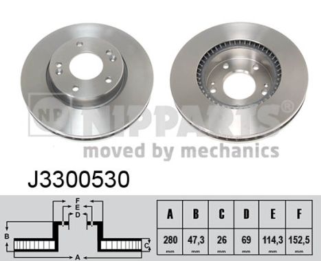 Disc frana J3300530 NIPPARTS