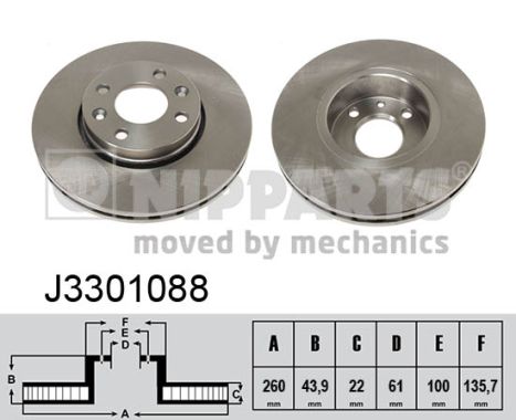 Disc frana J3301088 NIPPARTS