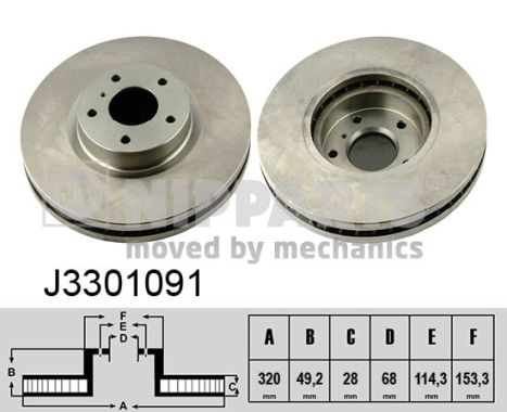 Disc frana J3301091 NIPPARTS