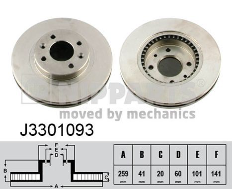 Disc frana J3301093 NIPPARTS