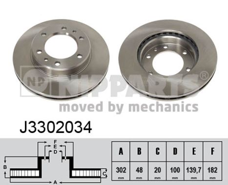 Disc frana J3302034 NIPPARTS