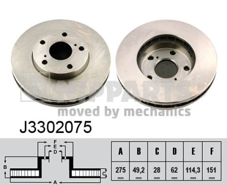 Disc frana J3302075 NIPPARTS