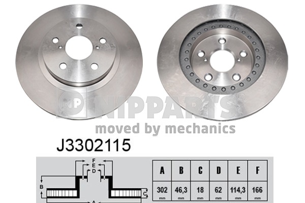 Disc frana J3302115 NIPPARTS