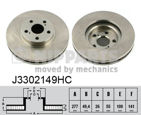 Disc frana J3302149HC NIPPARTS