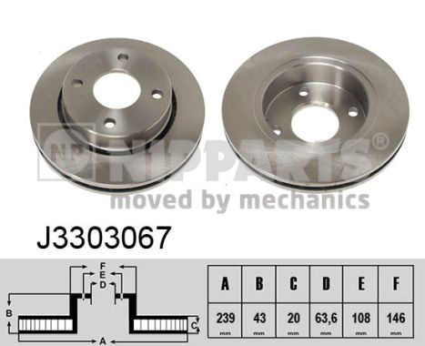 Disc frana J3303067 NIPPARTS