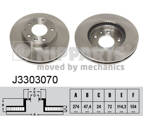 Disc frana J3303070 NIPPARTS