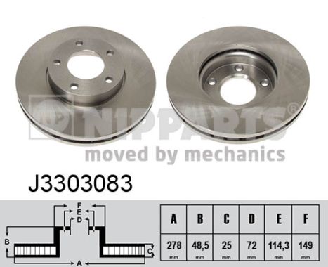 Disc frana J3303083 NIPPARTS