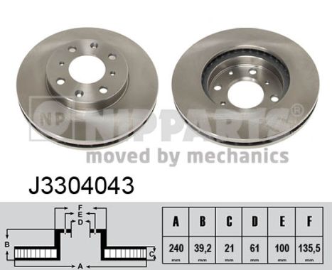 Disc frana J3304043 NIPPARTS